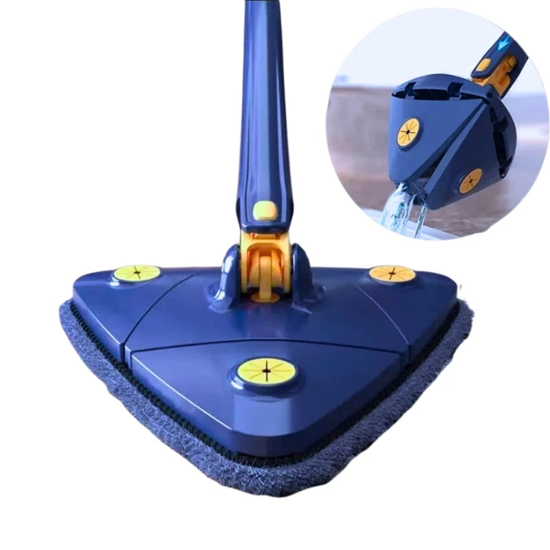 Mop Rodo De Limpeza Triangular Giratório Ajustável Retrátil.