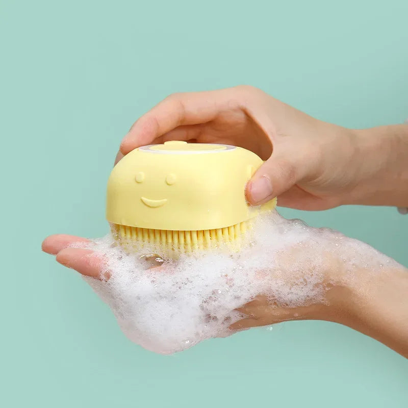 Escova de silicone para pets.