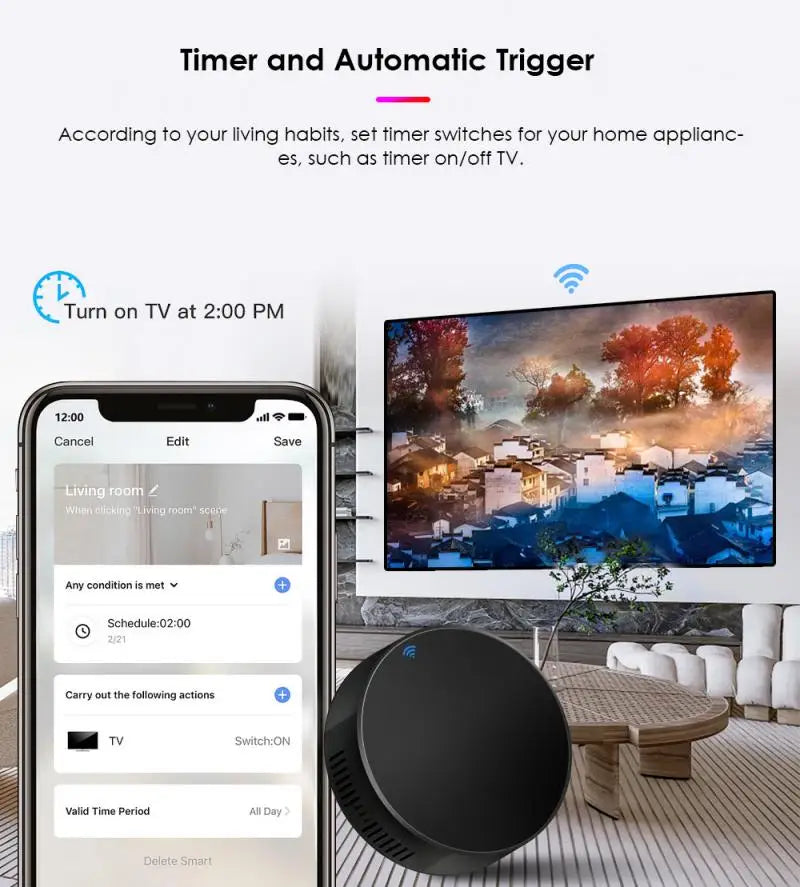 Aubess, controle remoto wi fi universal, casa inteligente, gadgets, controle para tv, dvd, alexa, google e casa inteligente.